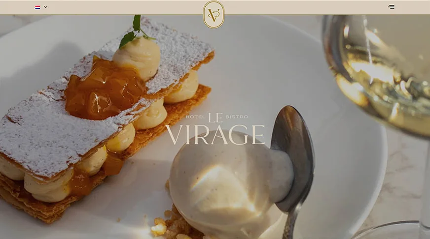 Website van Le Virage, gemaakt door 043WEB